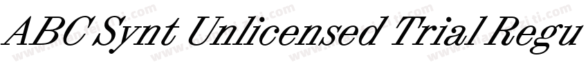 ABC Synt Unlicensed Trial Regular字体转换